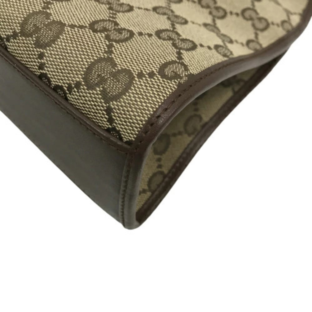 Gucci Handbag Jackie GG Canvas Shoulder Bag Tote Clutch Beige Brown - Picture 10 of 10